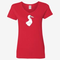 Ladies' Heavy Cotton™ V-Neck T-Shirt Thumbnail