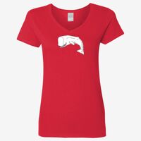 Ladies' Heavy Cotton™ V-Neck T-Shirt Thumbnail