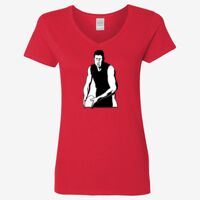 Ladies' Heavy Cotton™ V-Neck T-Shirt Thumbnail