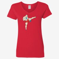 Ladies' Heavy Cotton™ V-Neck T-Shirt Thumbnail