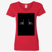 Ladies' Heavy Cotton™ V-Neck T-Shirt Thumbnail