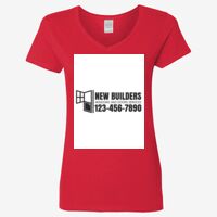 Ladies' Heavy Cotton™ V-Neck T-Shirt Thumbnail