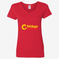 Ladies' Heavy Cotton™ V-Neck T-Shirt Thumbnail