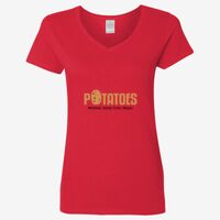 Ladies' Heavy Cotton™ V-Neck T-Shirt Thumbnail